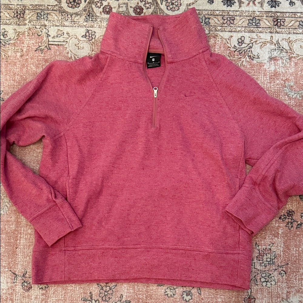 Nike Pink Half-Zip Pullover M